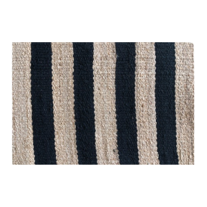 Jute Mat Black Stripe