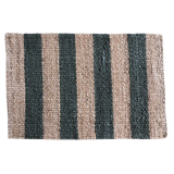 Jute Mat Green Stripe