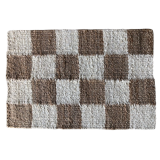 Jute Mat Natural Checker