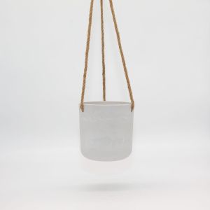 Austin Hanging Pot - White Stone