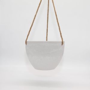 Small Columbia Hanging Pot - White Stone